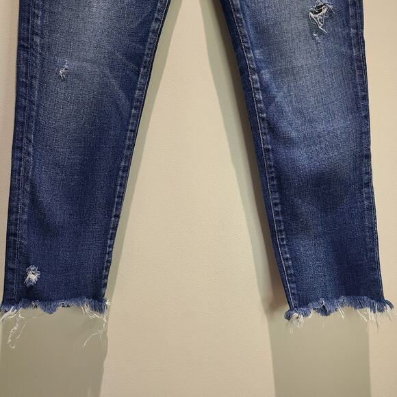 Moussy Vintage Jeans Size 29 Checotah Skinny Raw Hem Distressed Mid Rise - Picture 4 of 16
